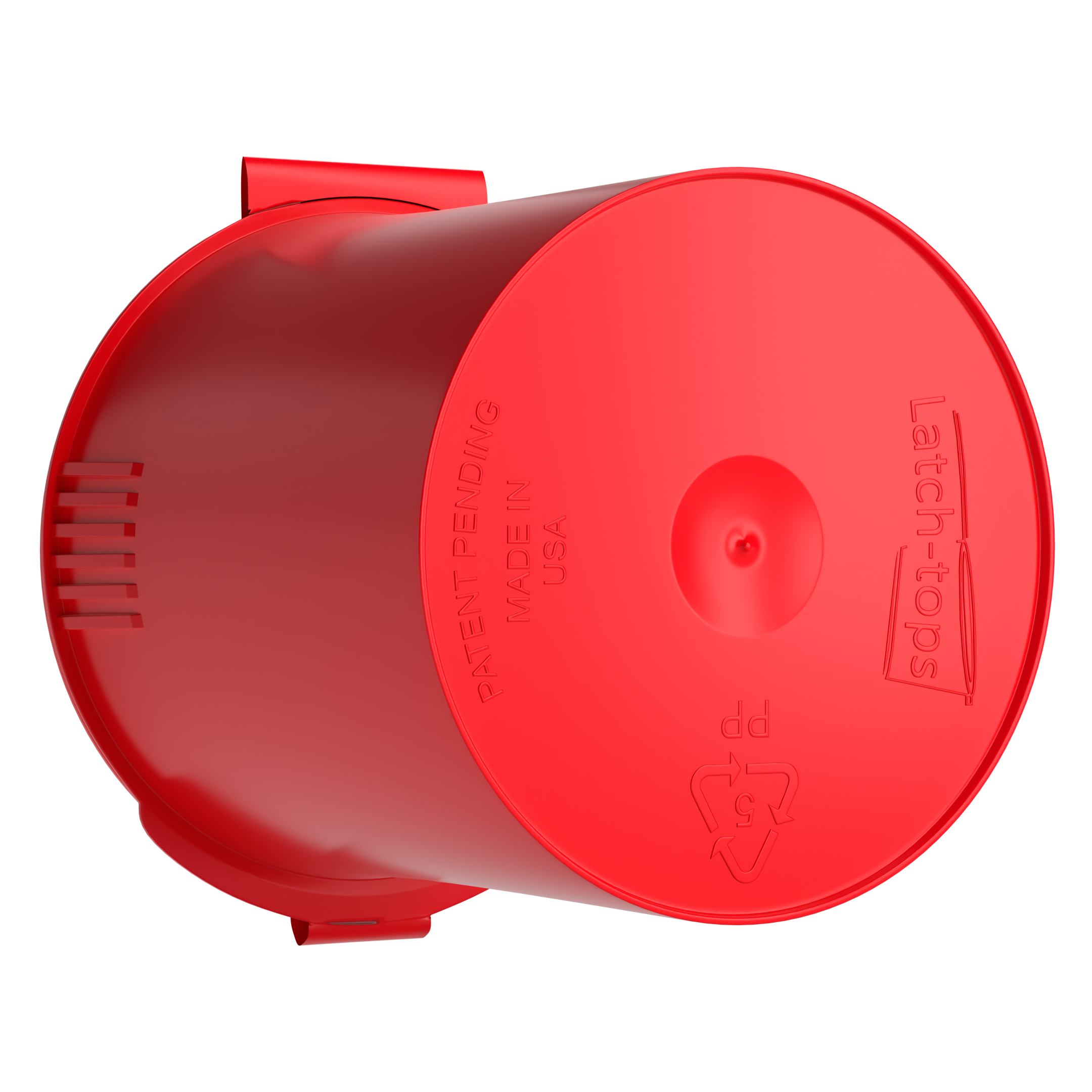 6 Dram Opaque Red Child Resistant Latch Top Pop Top Bottles (300 qty.)