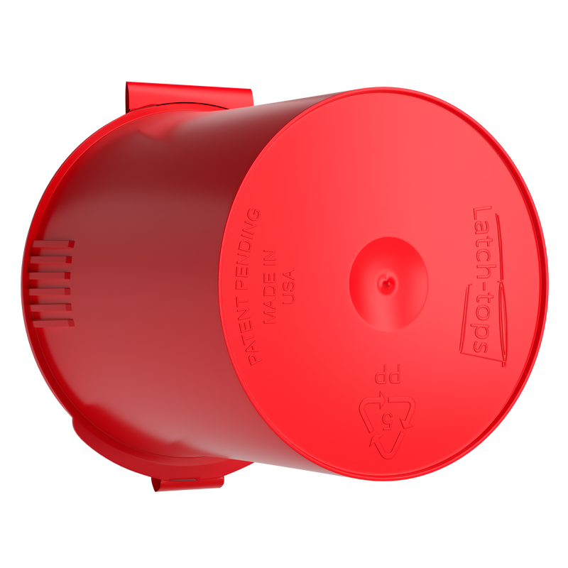 6 Dram Opaque Red Child Resistant Latch Top Pop Top Bottles (300 qty.)