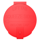 6 Dram Opaque Red Child Resistant Latch Top Pop Top Bottles (300 qty.)