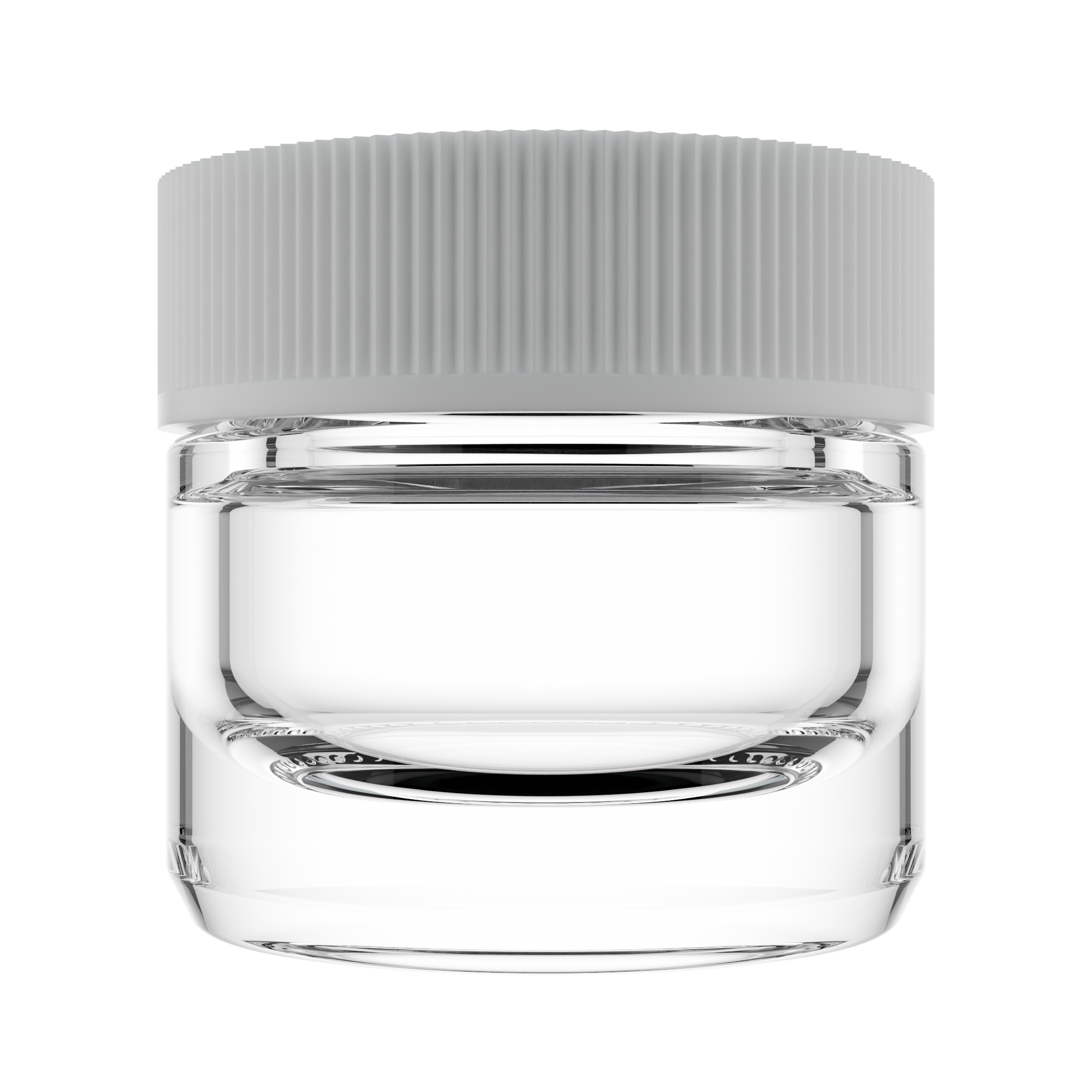 5ML Clear Glass Concentrate Jar - White Twist Cap (250 qty.)