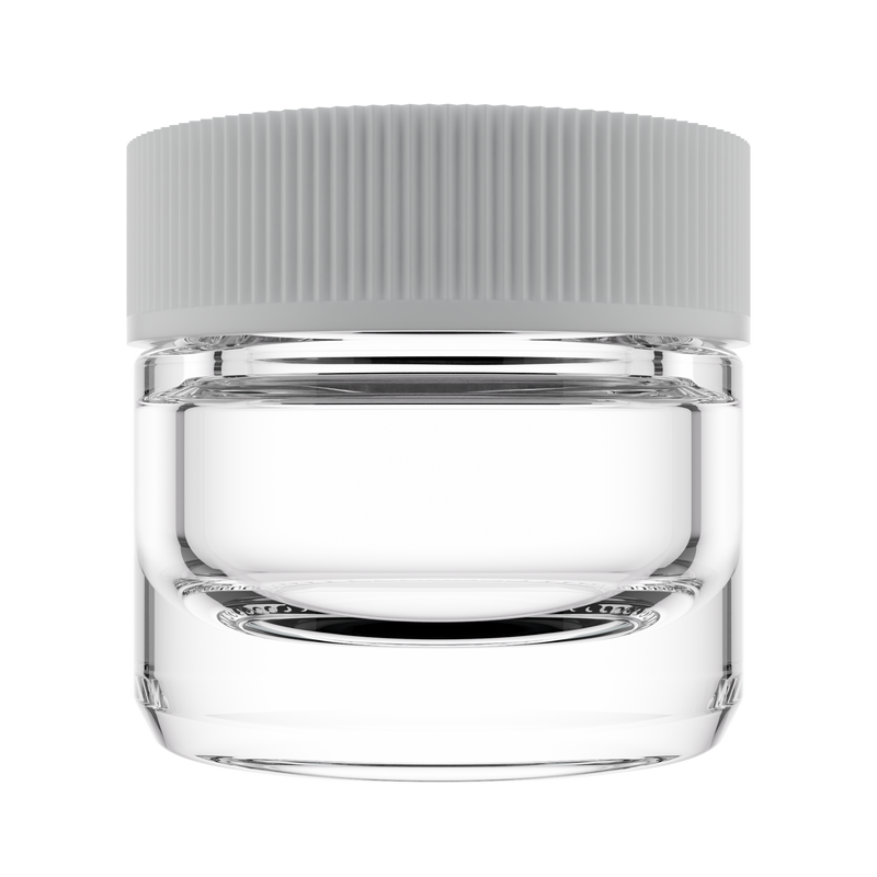 5ML Clear Glass Concentrate Jar - White Twist Cap (250 qty.)