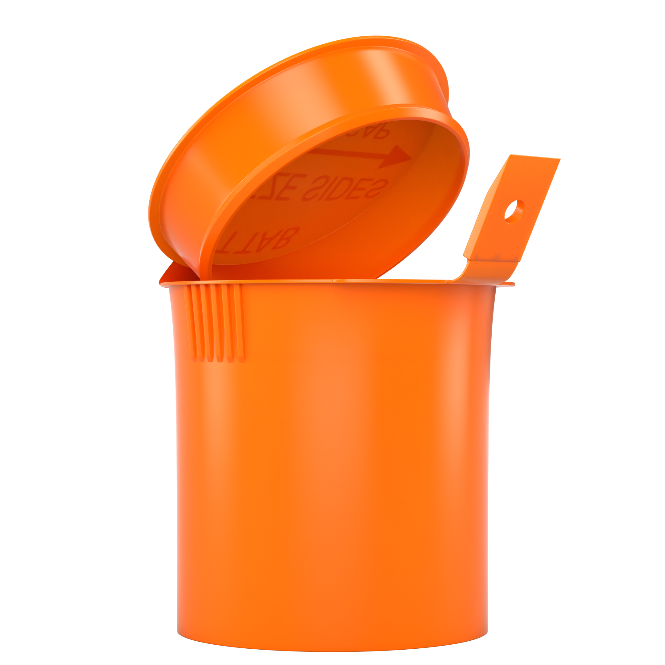 6 Dram Opaque Orange Child Resistant Latch Top Pop Top Bottles (300 qty.)