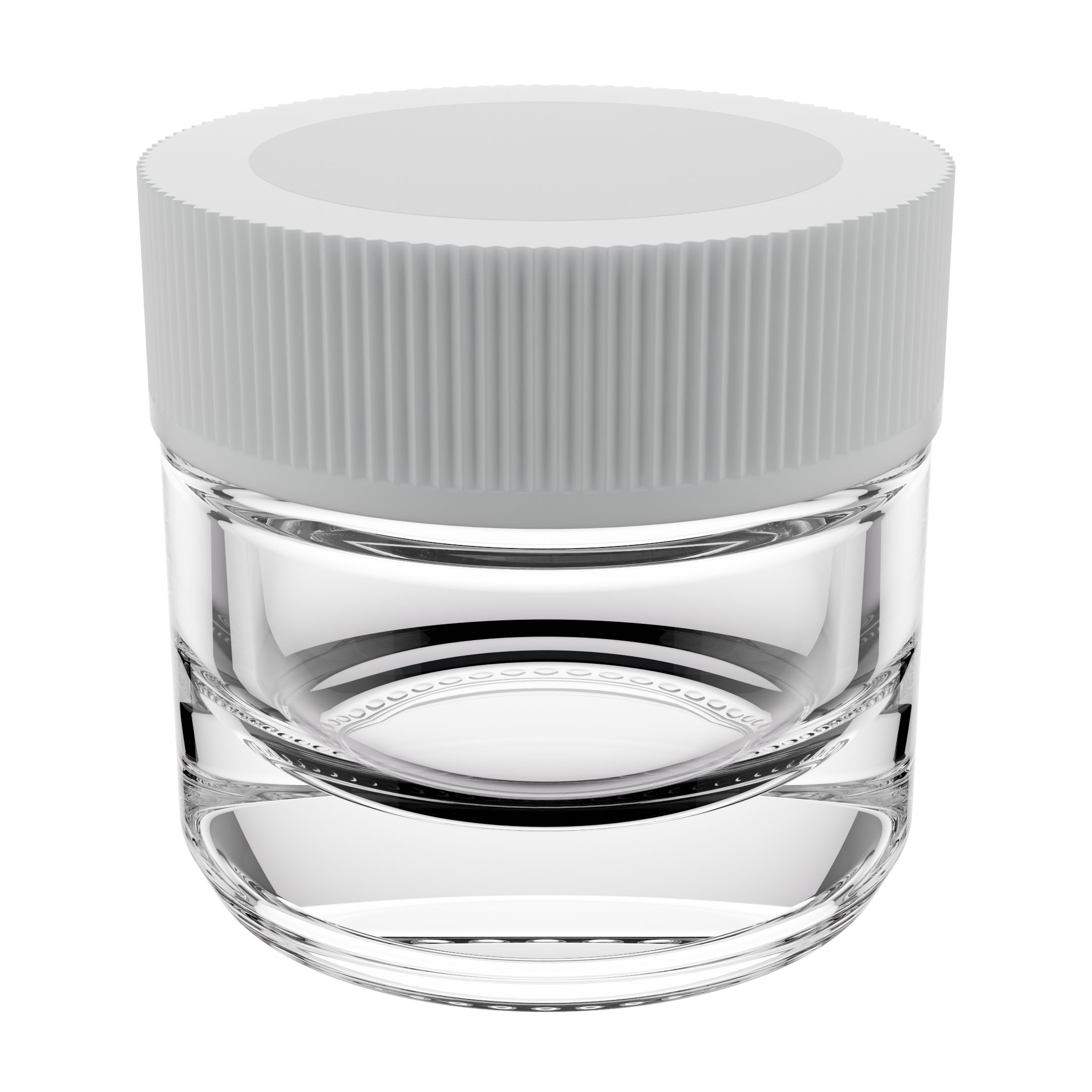 5ML Clear Glass Concentrate Jar - White Twist Cap (250 qty.) - Dragon Chewer