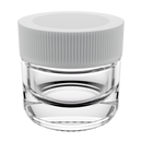 5ML Clear Glass Concentrate Jar - White Twist Cap (250 qty.)