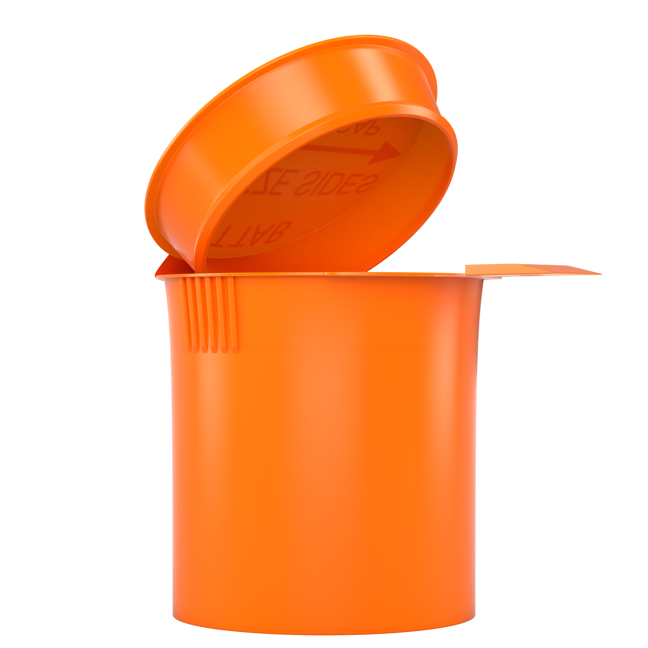 6 Dram Opaque Orange Child Resistant Latch Top Pop Top Bottles (300 qty.)