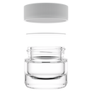 5ML Clear Glass Concentrate Jar - White Twist Cap (250 qty.)