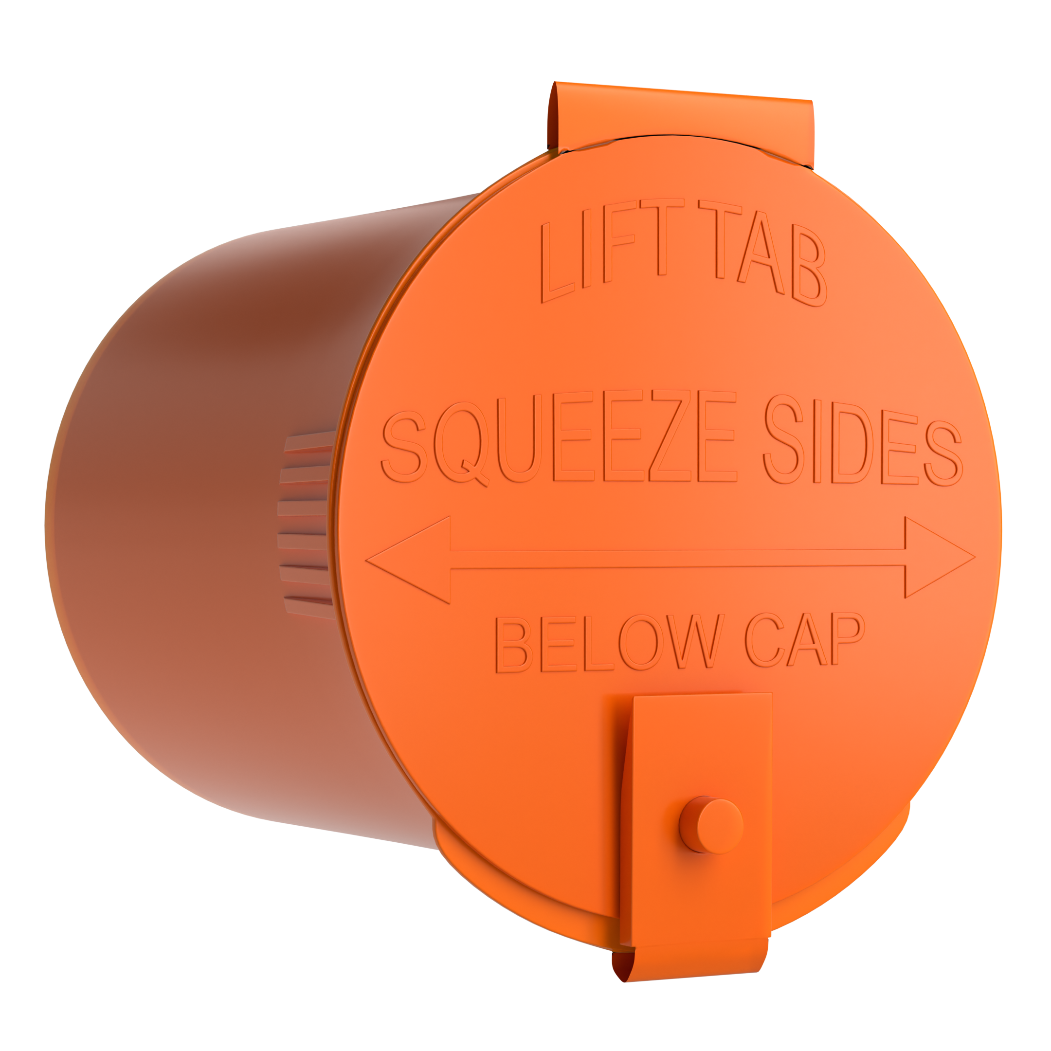 6 Dram Opaque Orange Child Resistant Latch Top Pop Top Bottles (300 qty.)