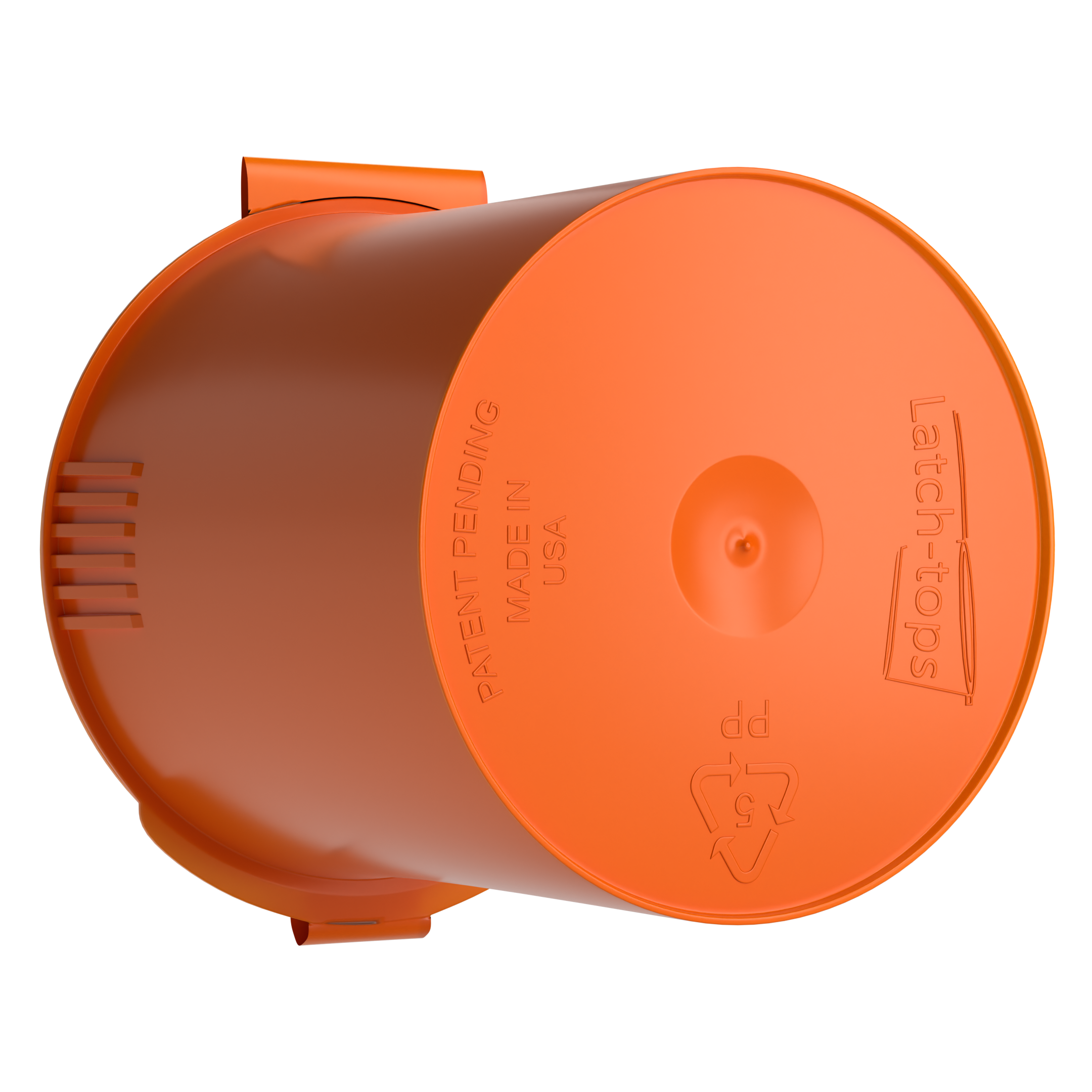 6 Dram Opaque Orange Child Resistant Latch Top Pop Top Bottles (300 qty.)