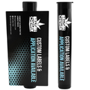 Custom affordable 116 mm plastic tube dispensary wholesale labels by dragon chewer