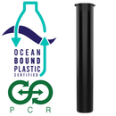 Black opaque wholesale 116mm 109mm King Size joint blunt child resistant CR tubes doob vial bulk rolling smell proof pop top HL Highlock dragon chewer open lid cannabis packaging tube mj marijuana 420 cones papers 1 gram sustainable green PCR post-consumer recycled eco-friendly
