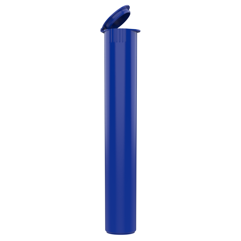 Blue opaque wholesale 116mm 109mm King Size joint blunt child resistant CR tubes doob vial bulk rolling smell proof pop top HL Highlock dragon chewer cannabis packaging tube mj marijuana 420 cones papers 1 gram