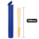 Blue opaque wholesale 116mm 109mm King Size joint blunt child resistant CR tubes doob vial bulk rolling smell proof pop top HL Highlock dragon chewer squeeze top cannabis packaging tube mj marijuana 420 cones papers 1 gram holder plastic