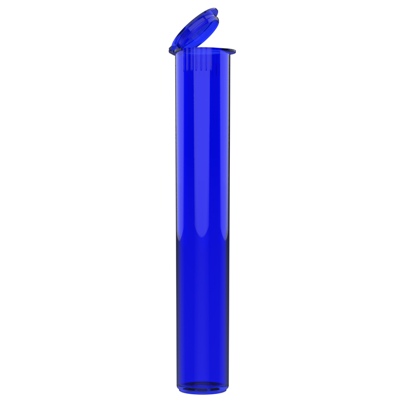 Blue translucent transparent wholesale 116mm 109mm King Size joint blunt child resistant CR tubes doob vial bulk rolling smell proof pop top HL Highlock dragon chewer cannabis packaging tube mj marijuana 420 cones papers 1 gram