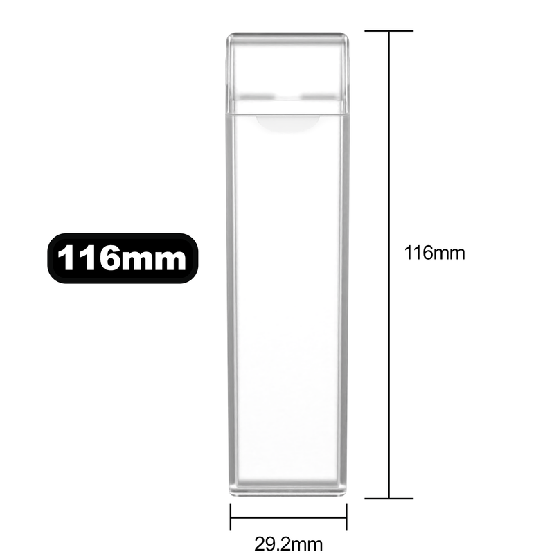 Premium 116 MM Clear Pre Roll Packaging Box - Pinch N Flip (200 qty.)