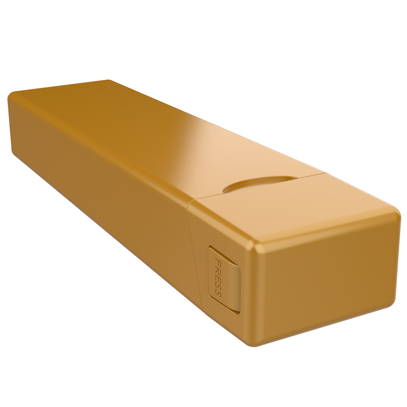 Premium 116 MM Gold Pre Roll Packaging Box - Pinch N Flip (200 qty.)