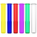 Yellow, blue, red, purple, green, clear transparent translucent wholesale 116mm 109mm King Size joint blunt child resistant CR tubes doob vial bulk rolling smell proof pop top HL Highlock dragon chewer squeeze top cannabis packaging tube mj marijuana 420 cones papers 1 gram BPA free compliant template size labels 1000 best template premium nearby rx