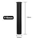 116mm Black Pop Top Pre Roll Child Resistant Tubes - (50 qty.) - Dragon Chewer