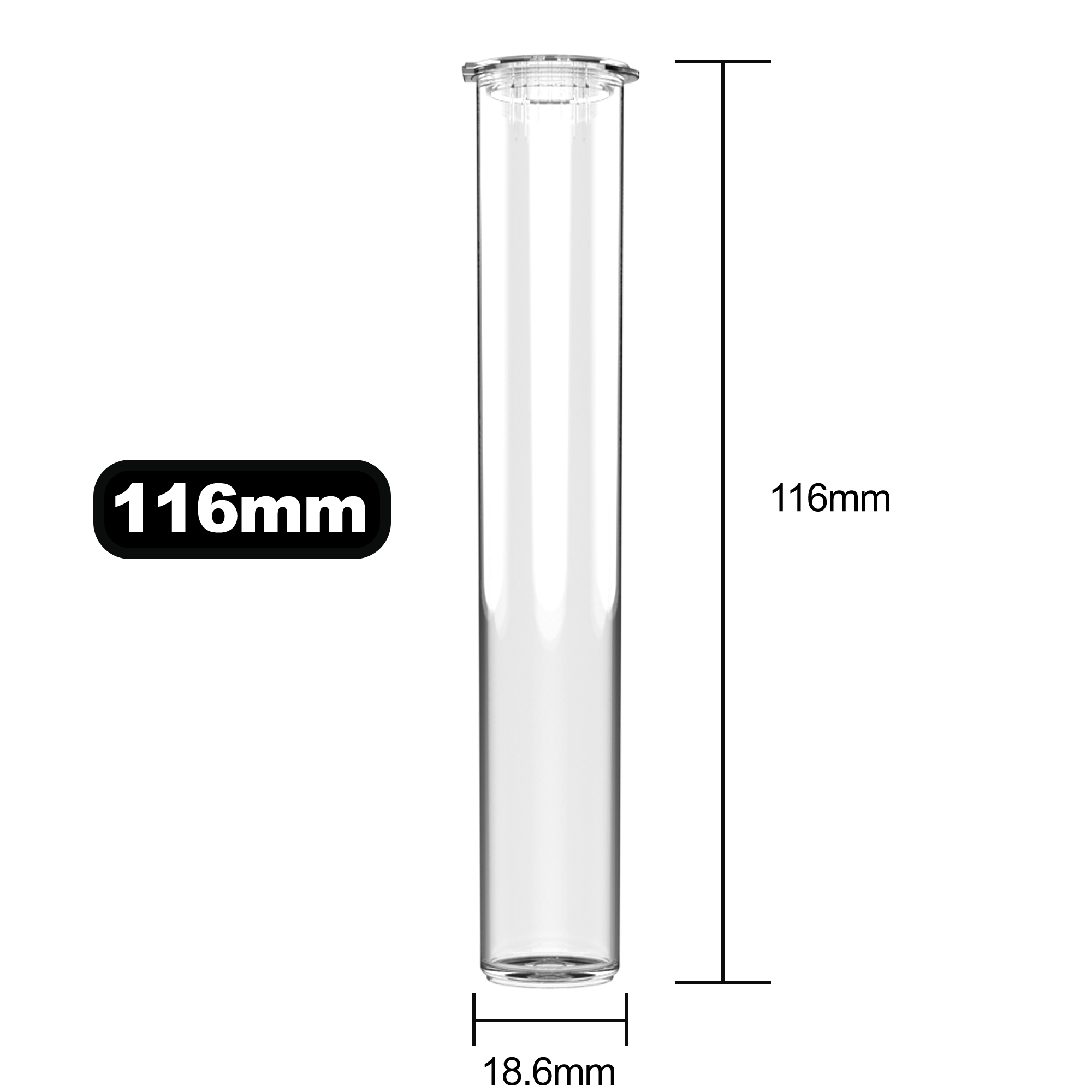 116mm Pre-roll Tubes (Clear Green)