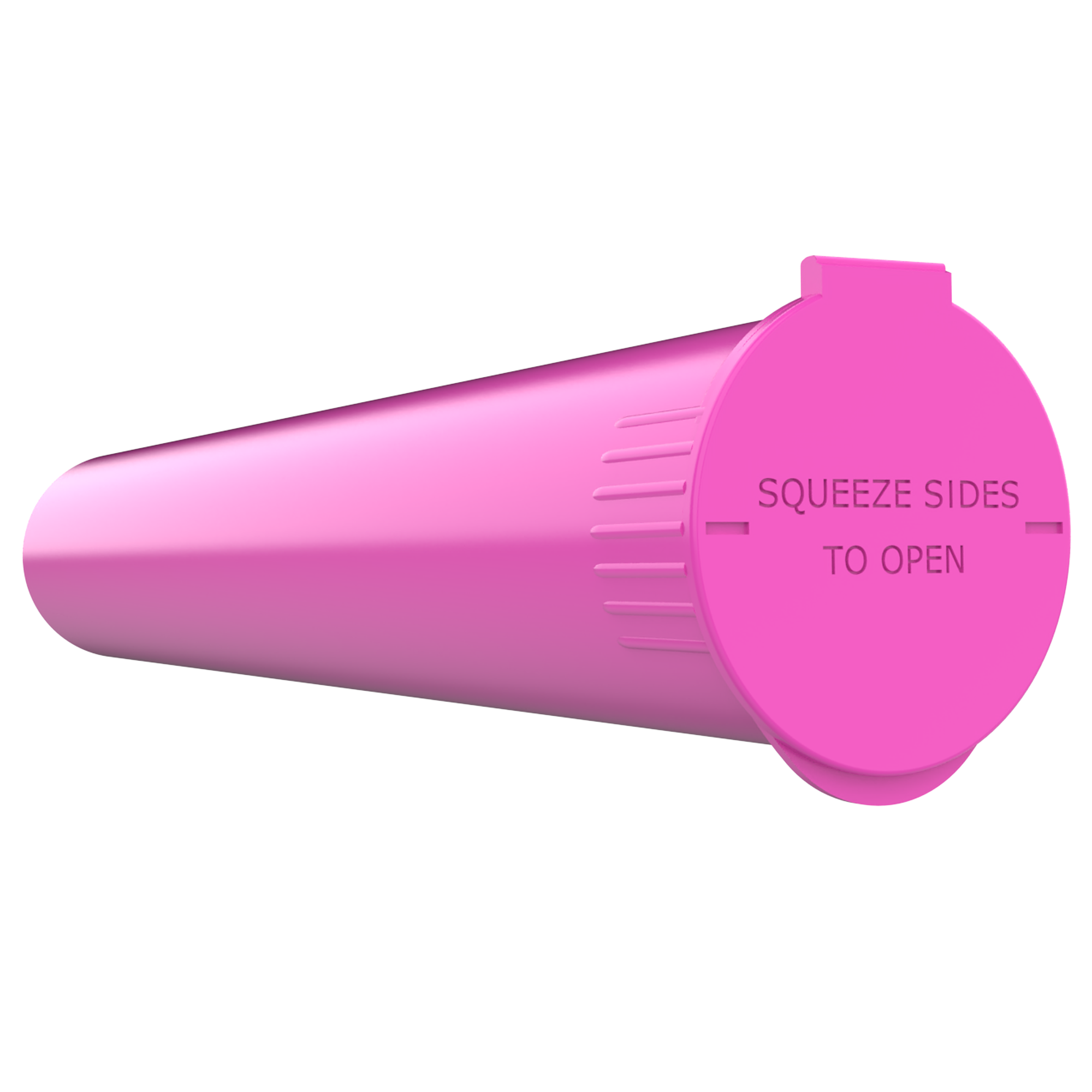 116mm Child Proof Translucent Pink Plastic Pre-Roll Tubes