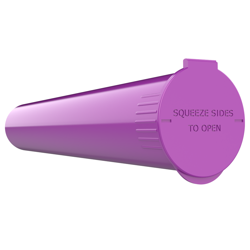 116mm Purple Pop Top Pre Roll Child Resistant Tubes - (500 qty.)