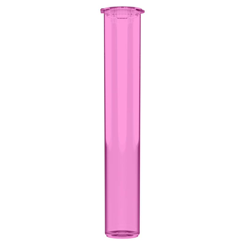 116mm Translucent Pink Pop Top Pre Roll Child Resistant Tubes - (500 qty.)