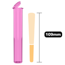 116mm Translucent Pink Pop Top Pre Roll Child Resistant Tubes - (500 qty.) - Dragon Chewer