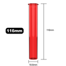 116mm Translucent Red Pop Top Pre Roll Child Resistant Tubes - (500 qty.) - Dragon Chewer
