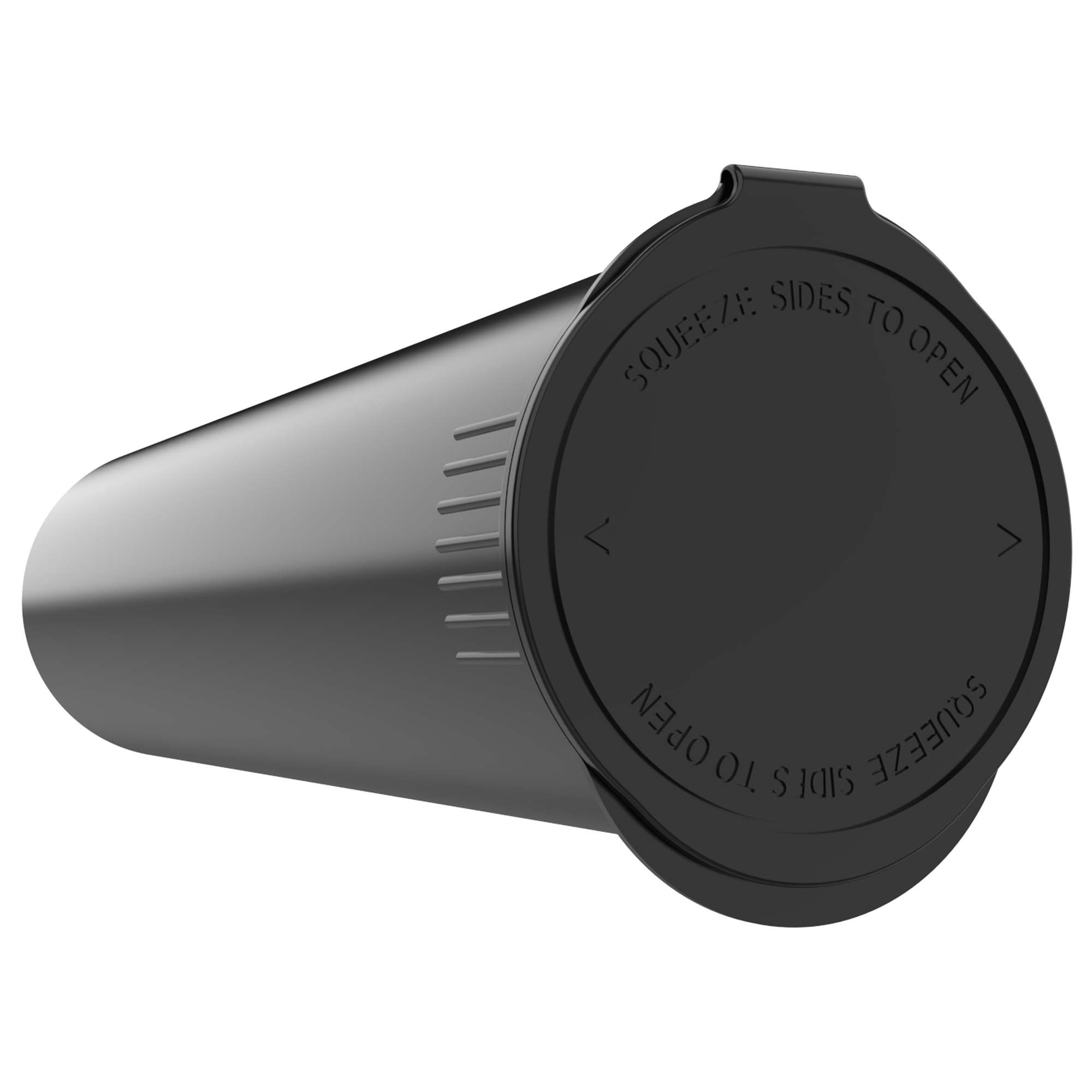 116mm Wide Black Pop Top Pre Roll Child Resistant Tubes - Multipack Container (225 qty.) - Dragon Chewer