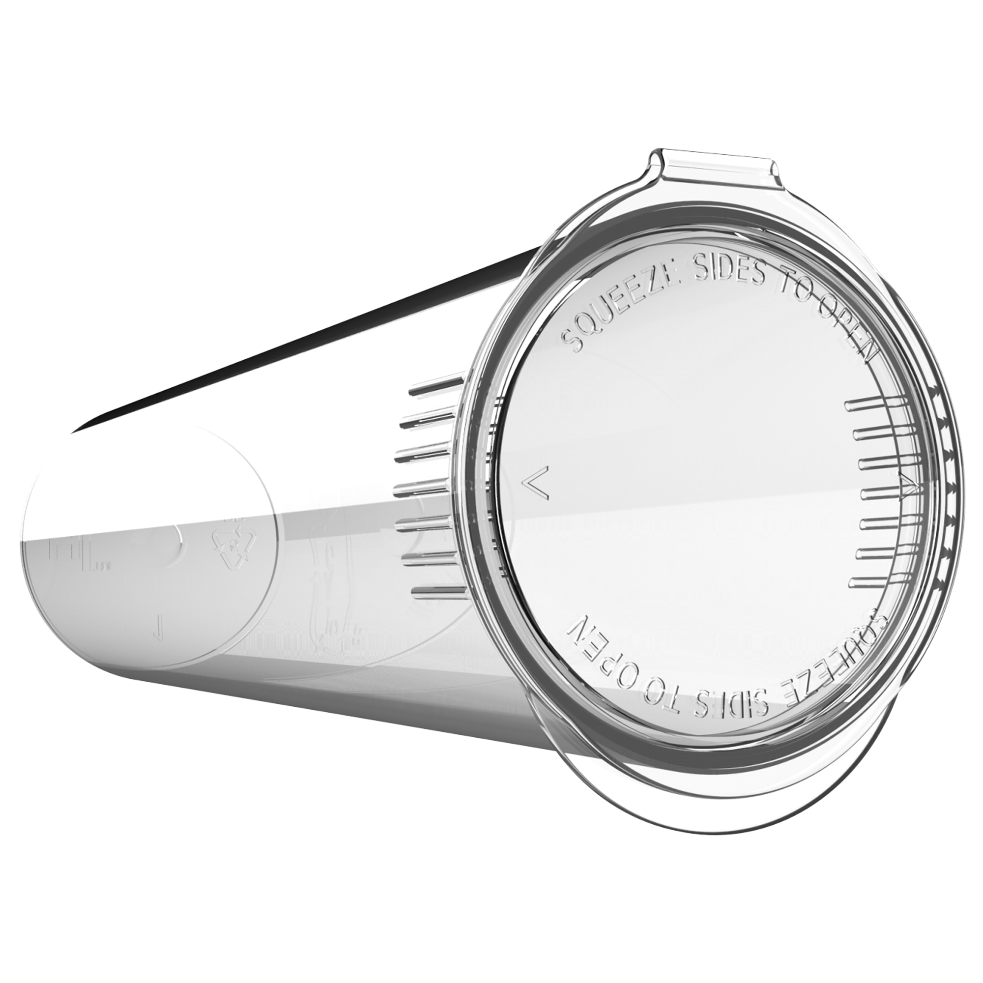 116mm Wide Clear Pop Top Pre Roll Child Resistant Tubes - Multipack Container (225 qty.) - Dragon Chewer