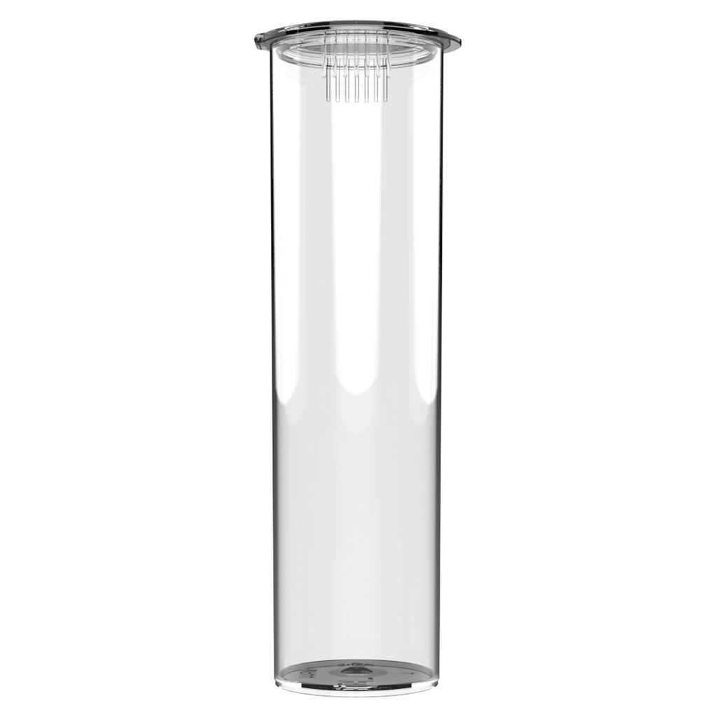116mm Wide Clear Pop Top Pre Roll Child Resistant Tubes - Multipack Co