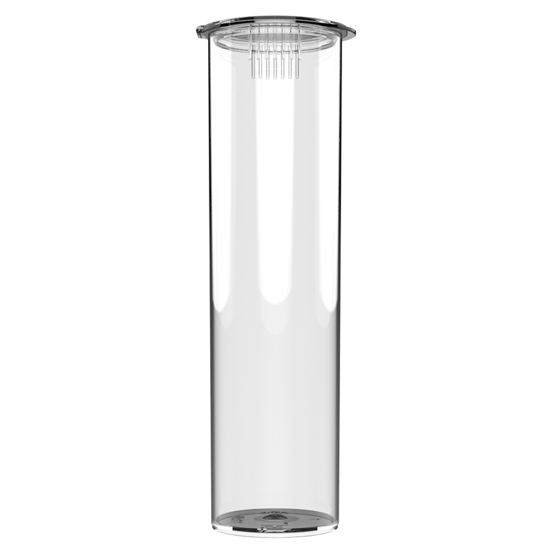 116mm Wide Clear Pop Top Pre Roll Child Resistant Tubes - Multipack Container (225 qty.)