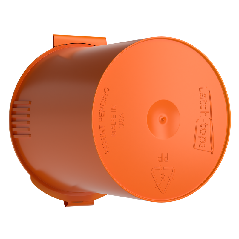 6 Dram Opaque Orange Child Resistant Latch Top Pop Top Bottles (300 qty.)
