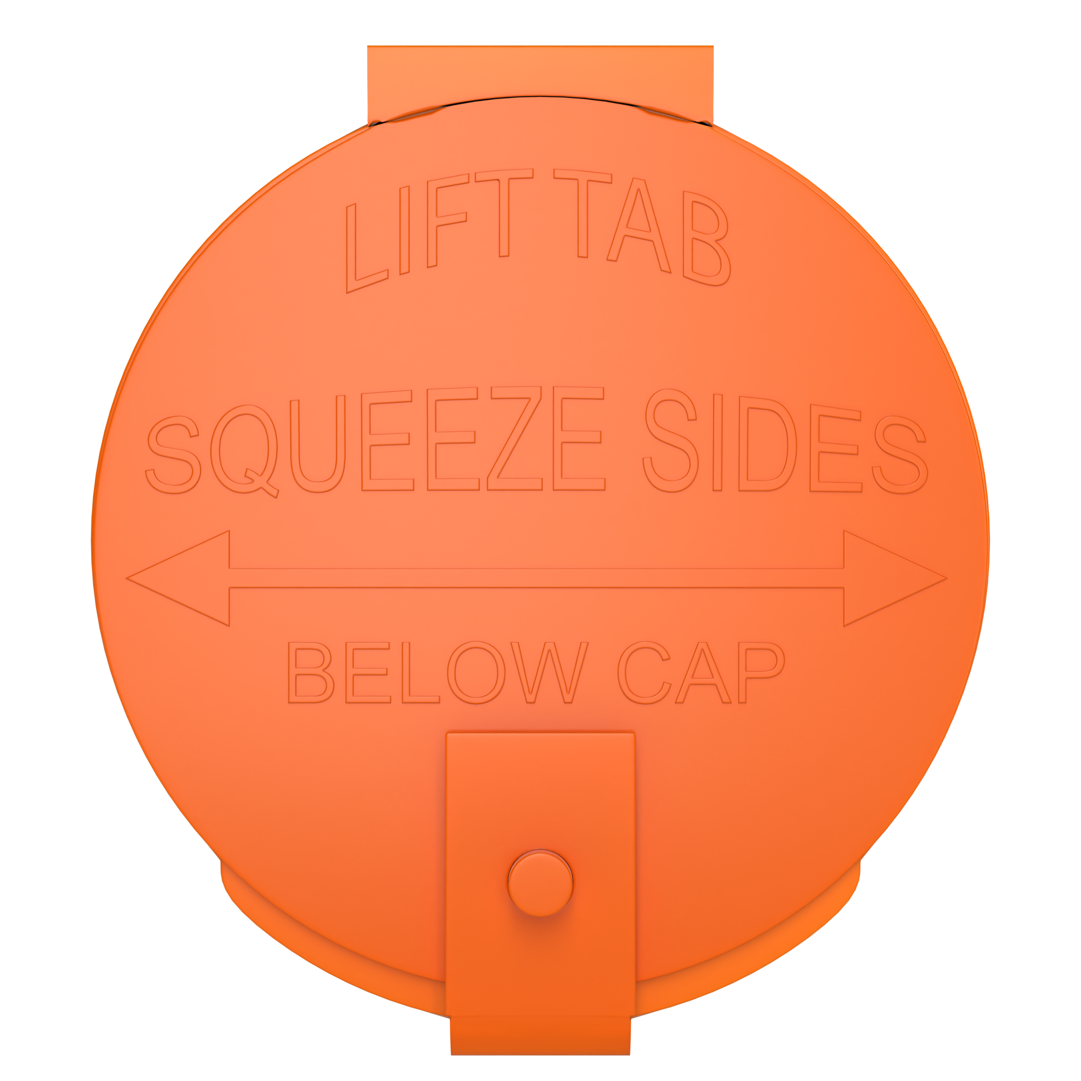 6 Dram Opaque Orange Child Resistant Latch Top Pop Top Bottles (300 qty.)