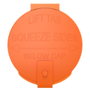 6 Dram Opaque Orange Child Resistant Latch Top Pop Top Bottles (300 qty.)