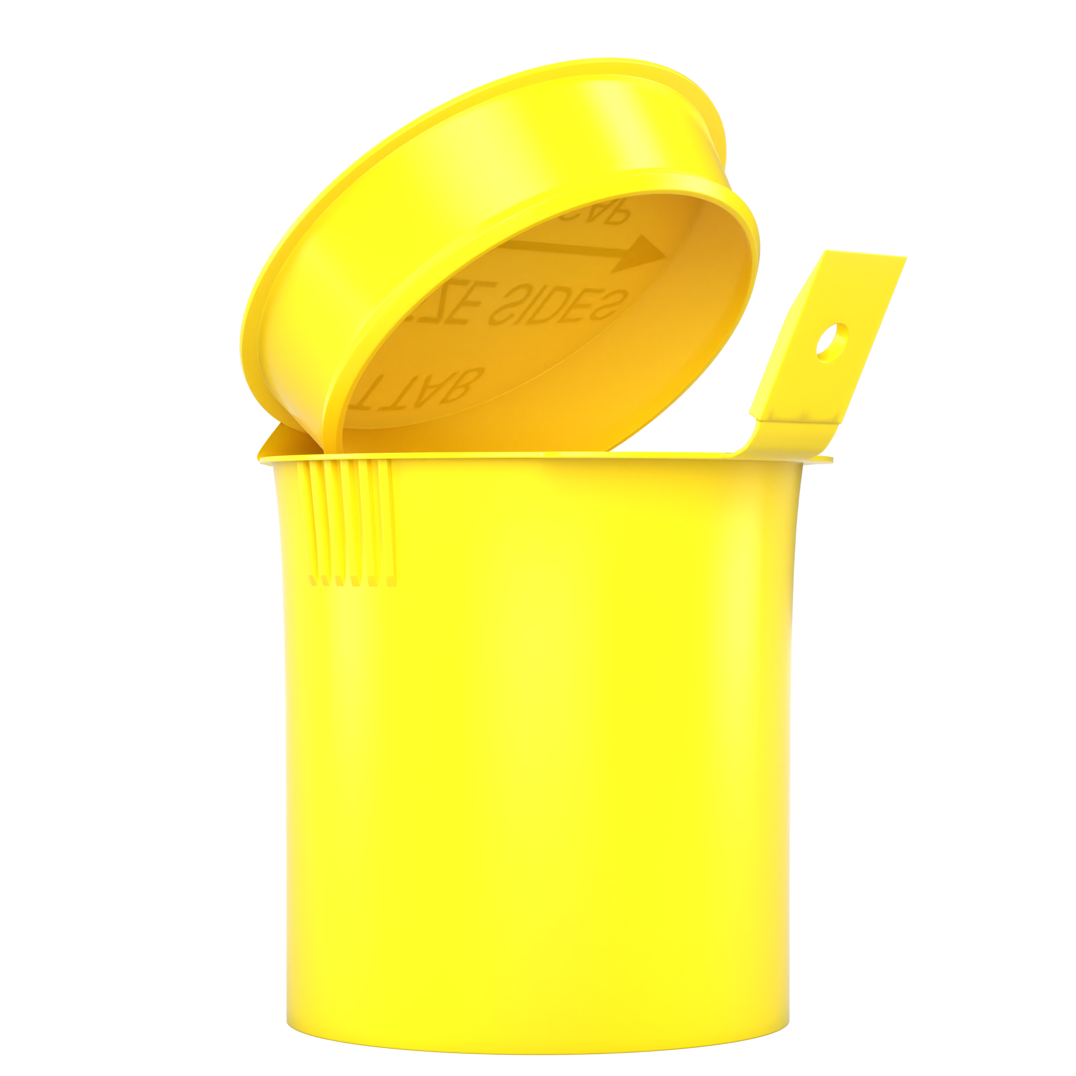 6 Dram Opaque Yellow Child Resistant Latch Top Pop Top Bottles (300 qty.)