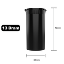 13 Dram Dragon Chewer Black Pop Top bottles containers vials diagram size template 1 one gram poptop cheap