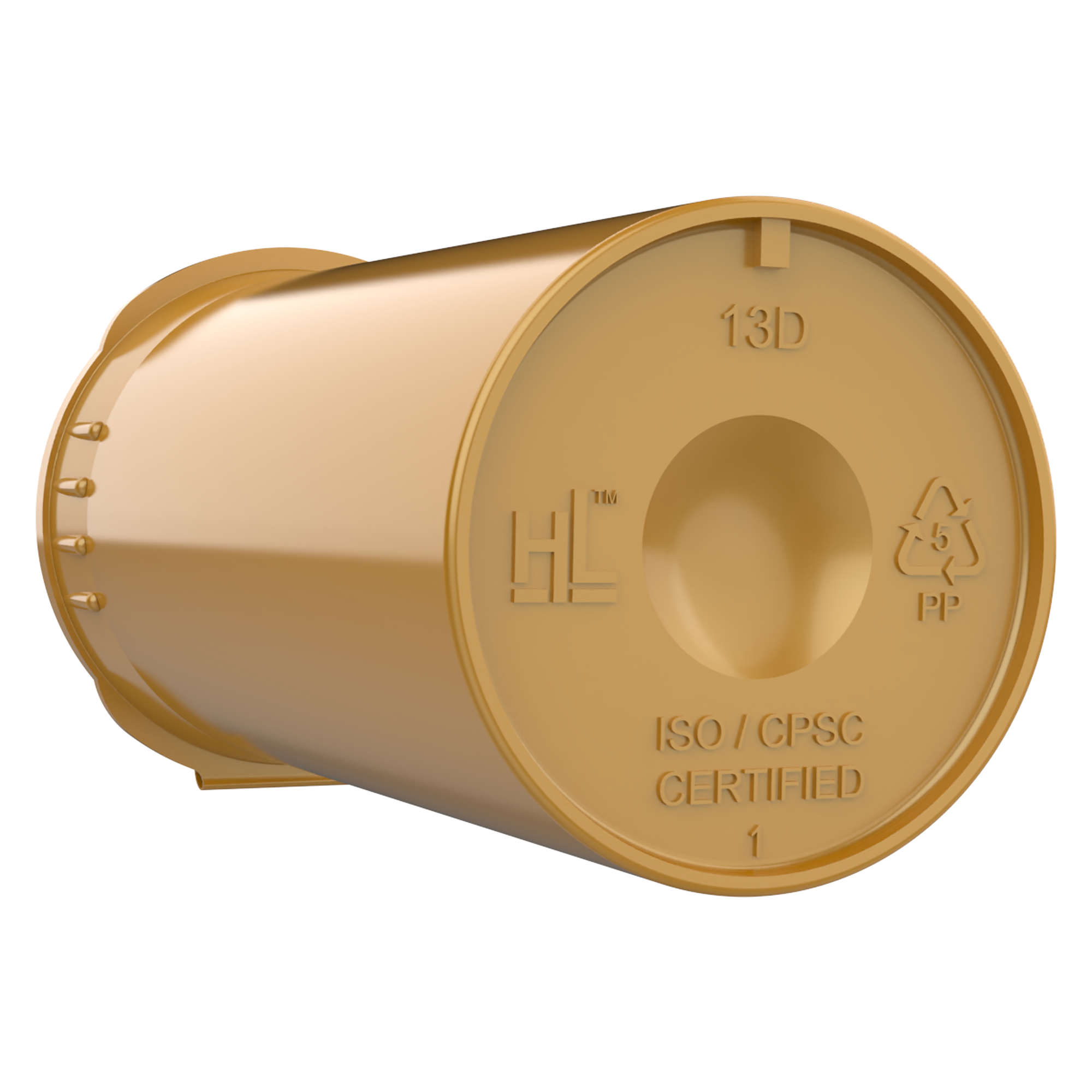 13 Dram Opaque Gold Child Resistant Pop Top Bottles (315 qty.)