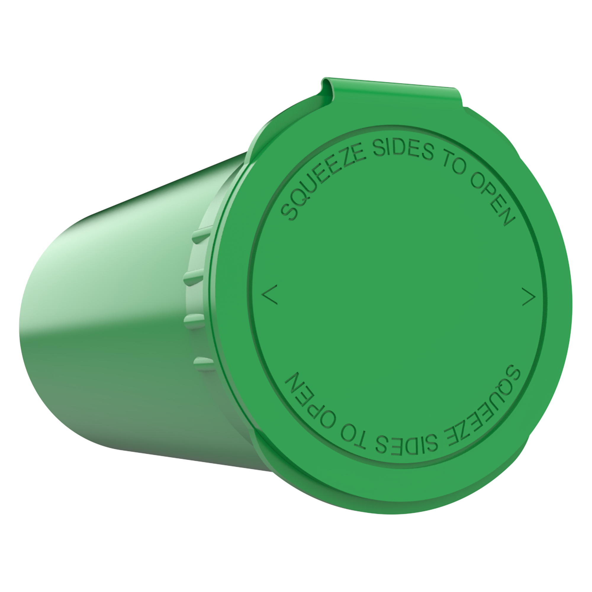 13 Dram Opaque Green Child Resistant Pop Top Bottles (315 qty.)