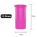 13 Dram Opaque Pink Child Resistant Pop Top Bottles (315 qty.) - Dragon Chewer