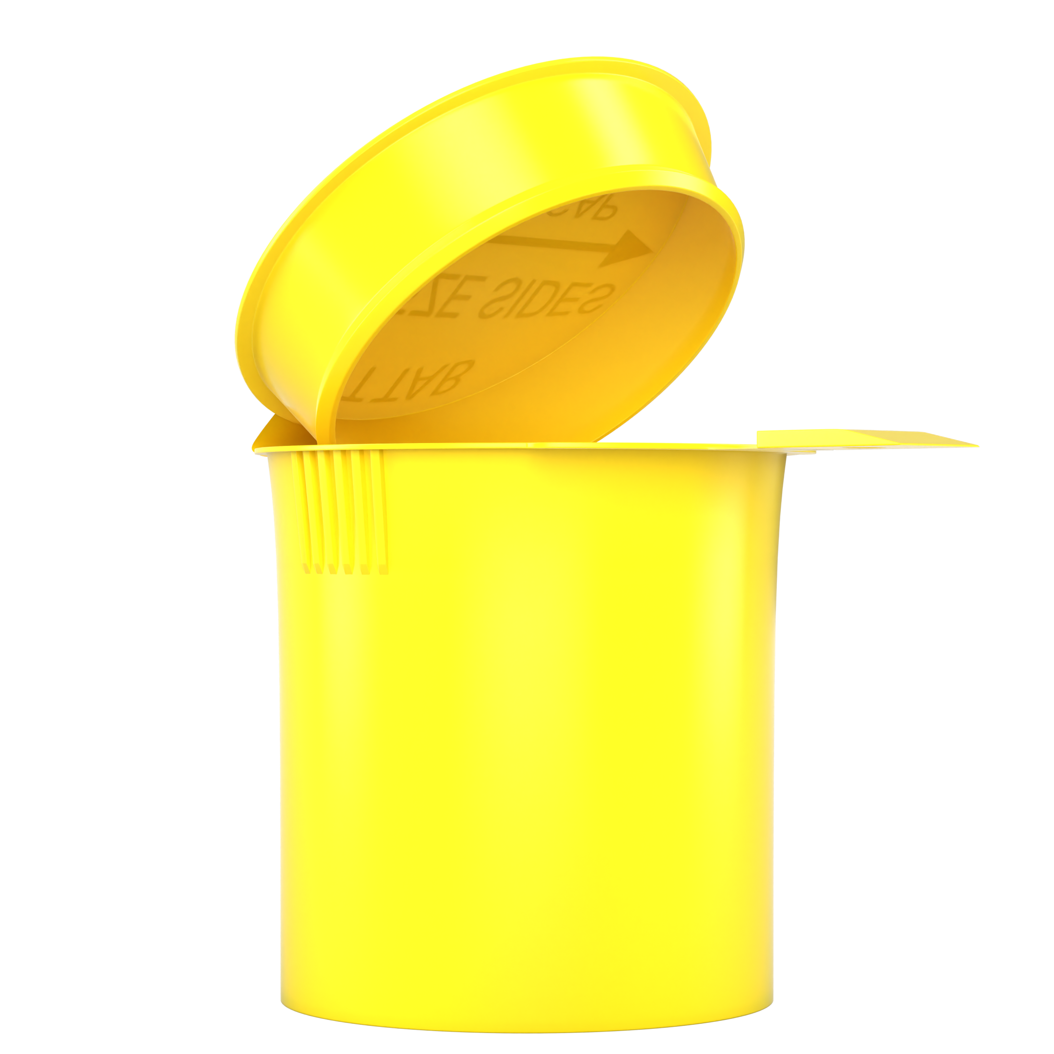 6 Dram Opaque Yellow Child Resistant Latch Top Pop Top Bottles (300 qty.)