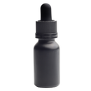 15ML Black Glass Dropper Bottles - Child Resistant Black Cap (200 qty.)