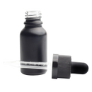 15ML Black Glass Dropper Bottles - Child Resistant Black Cap (200 qty.)