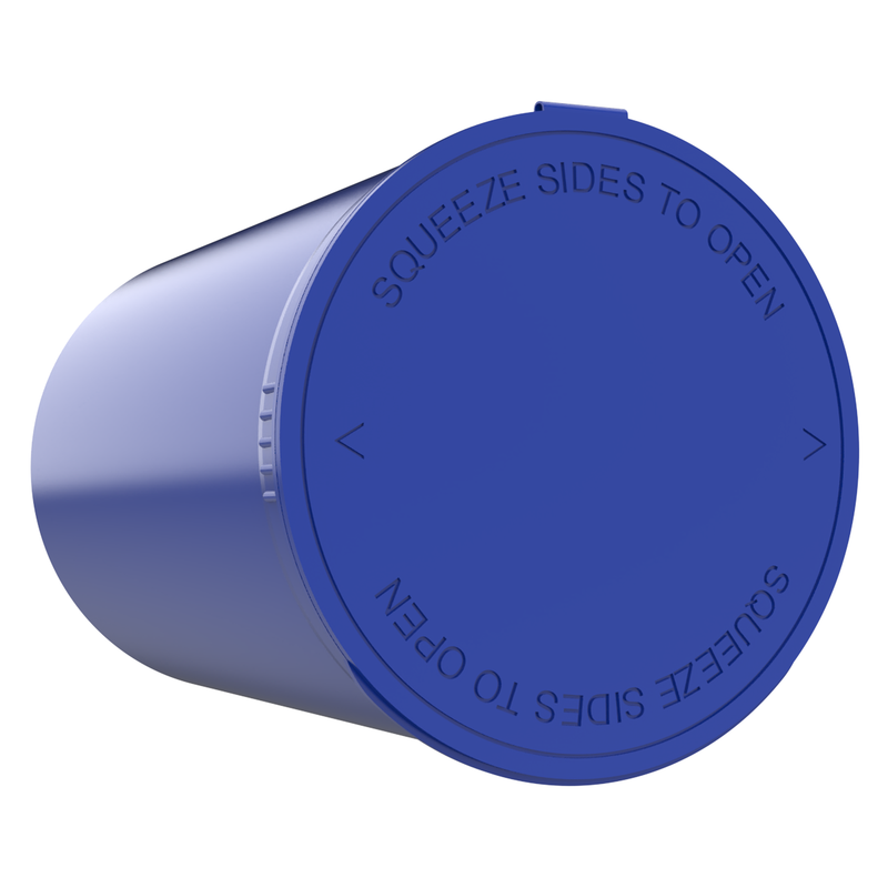 160 Dram Blue big large wide mouth Dragon Chewer opaque pop top tube no odor smell proof containers fast shipping Capacity 1 ounce oz long term food storage empty wholesale with lids