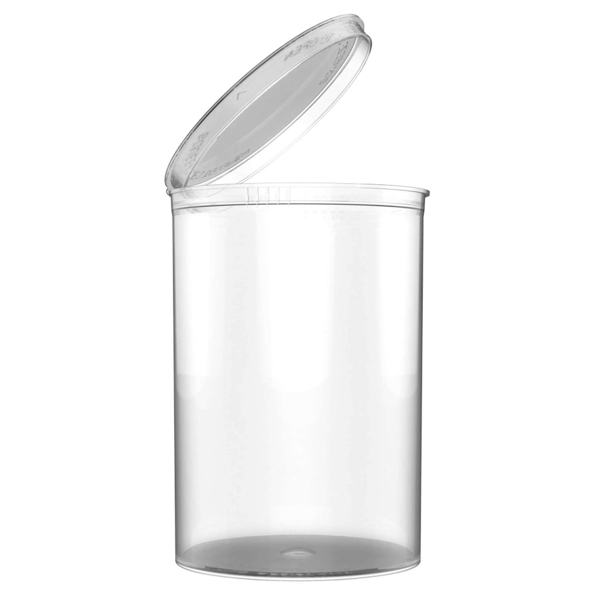 160 Dram Clear Child Resistant Pop Top Bottles (33 qty.)
