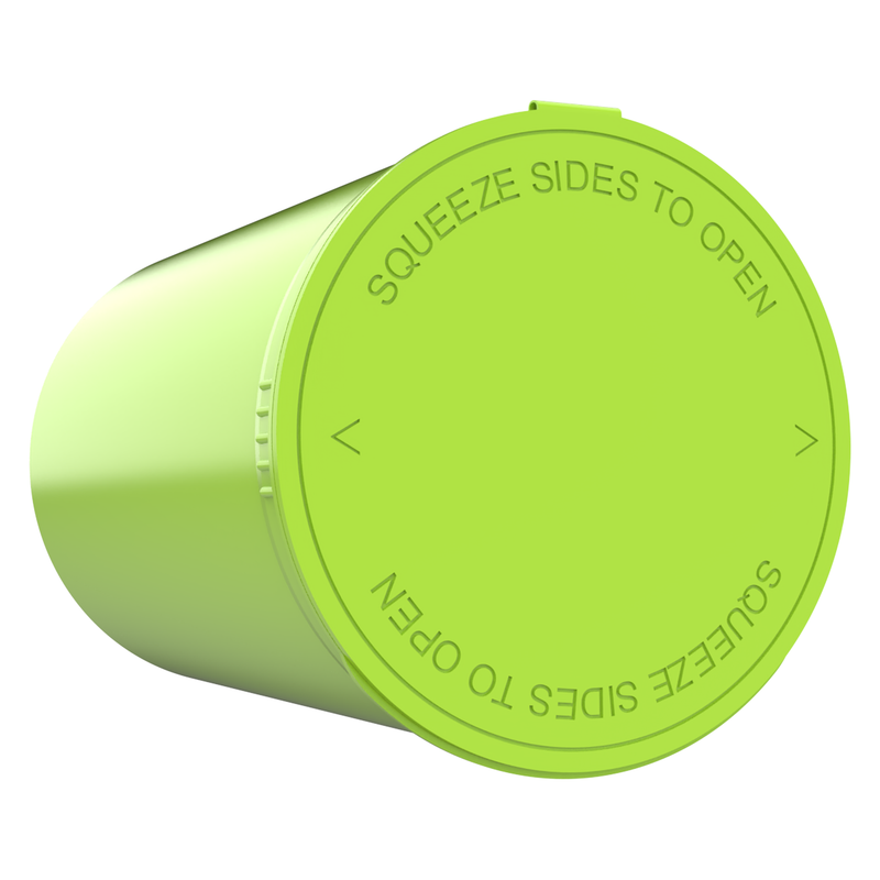 160 Dram Lime Green big large wide mouth Dragon Chewer opaque pop top tube no odor smell proof containers fast shipping Capacity 1 ounce oz long term food storage empty wholesale with lids