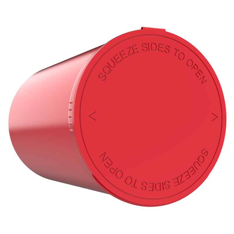 160 Dram Opaque Red Child Resistant Pop Top Bottles (33 qty.)