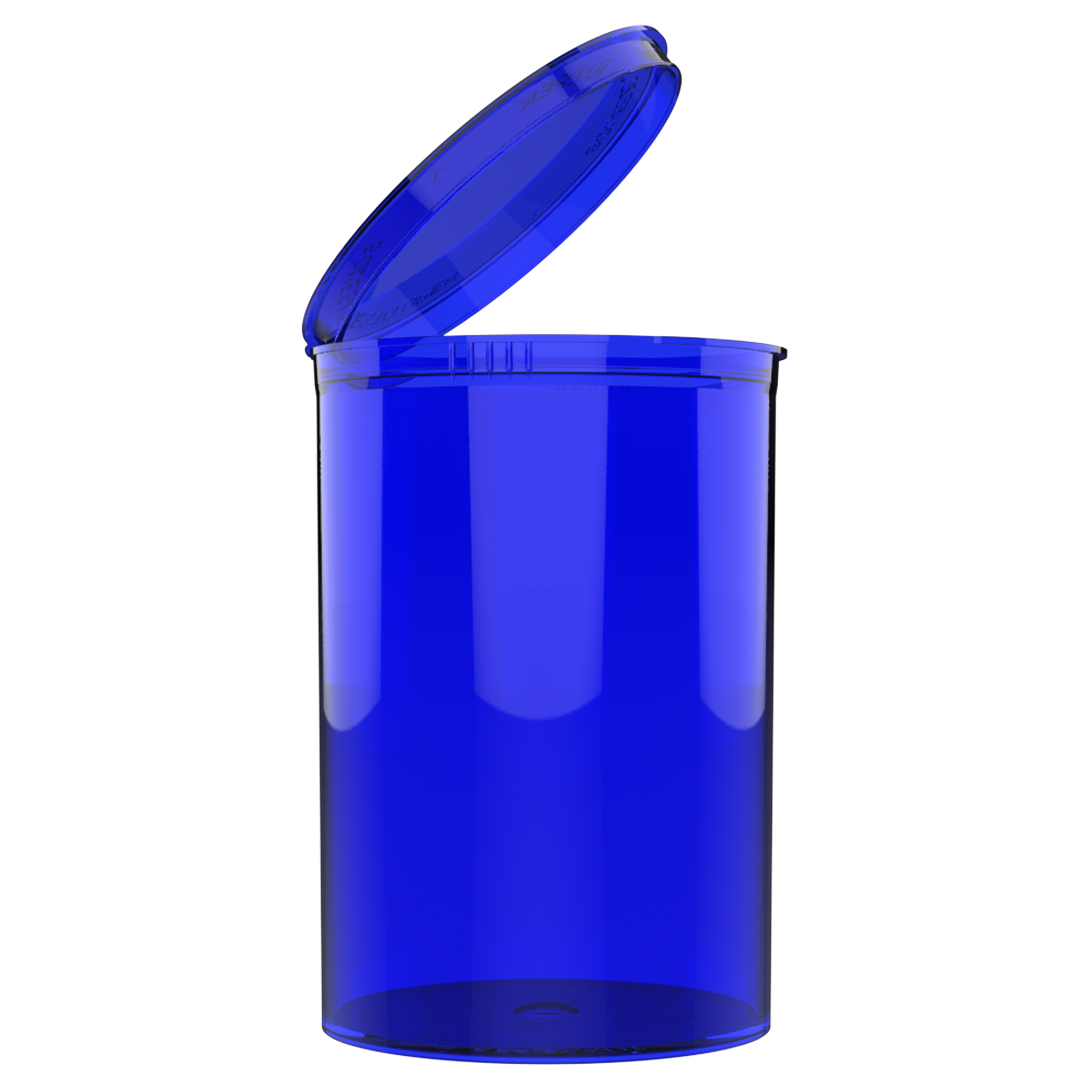 160 Dram Translucent Blue Child Resistant Pop Top Bottles (33 qty.)