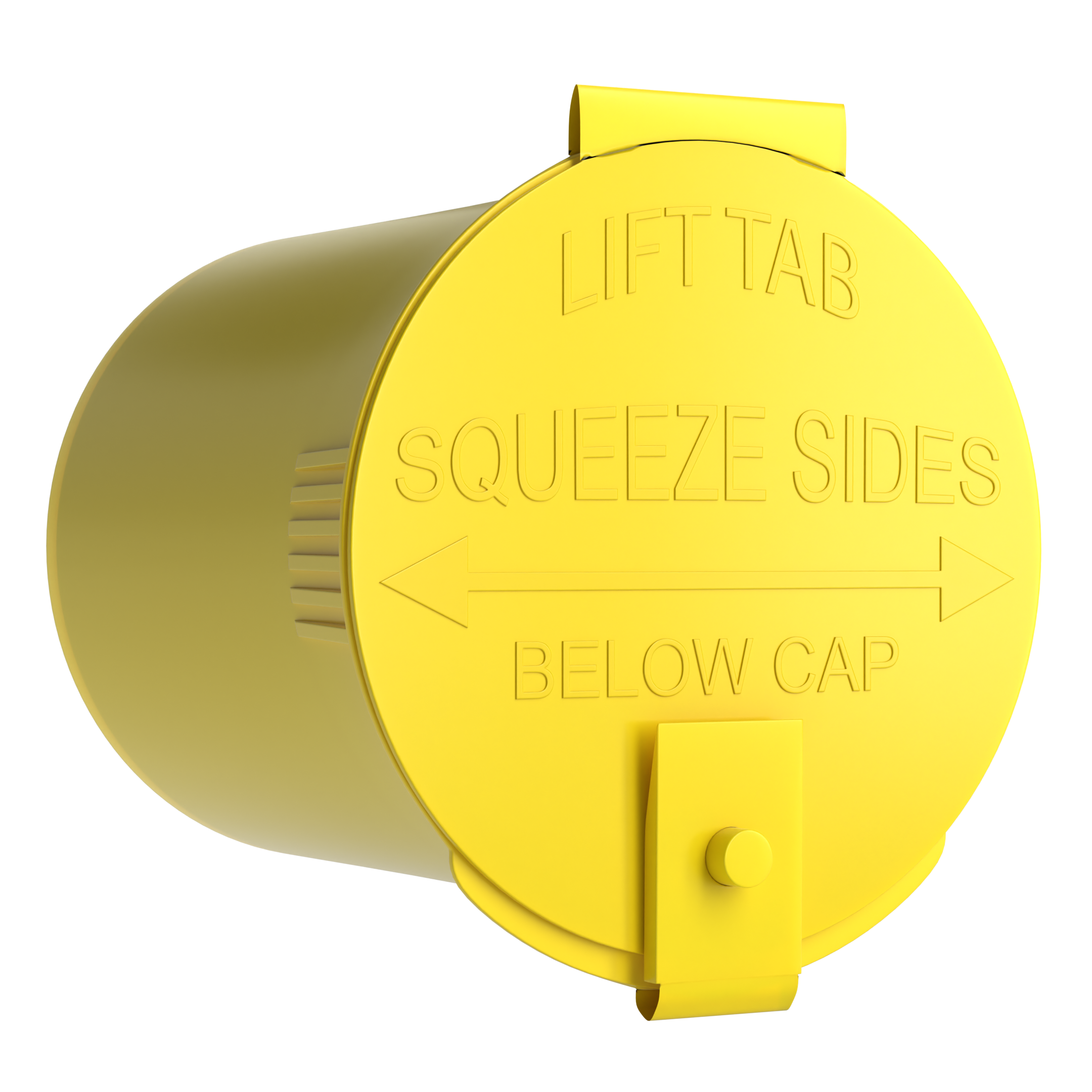 6 Dram Opaque Yellow Child Resistant Latch Top Pop Top Bottles (300 qty.)