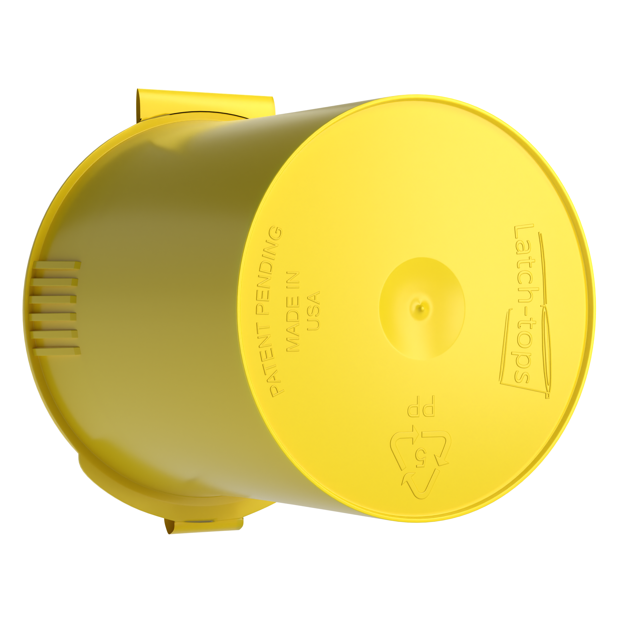 6 Dram Opaque Yellow Child Resistant Latch Top Pop Top Bottles (300 qty.)