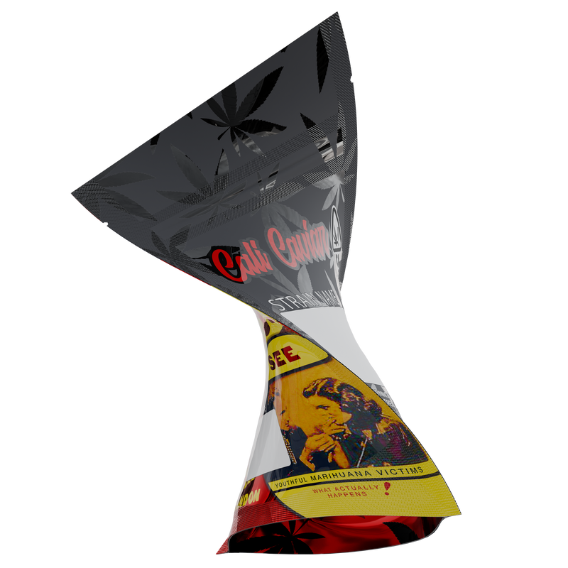 1/8th 3.5g 8th Madness Cali Caviar Red Designer Custom Printed Mylar Bags (100 qty.) - Dragon Chewer